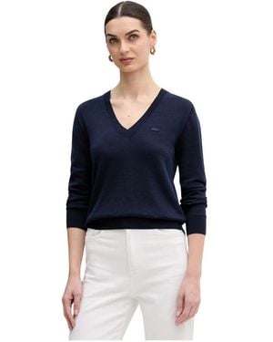 Lacoste V-Neck Knitwear - Bleu
