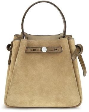 Tory Burch Romy Suede Bucket Bag - Naturel