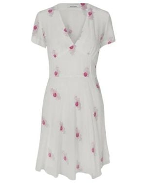 Samsøe & Samsøe Floral Viscose Day A-Line Dress - Gray