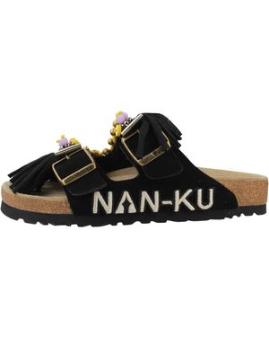 Nan-Ku Couture Sliders - Nero