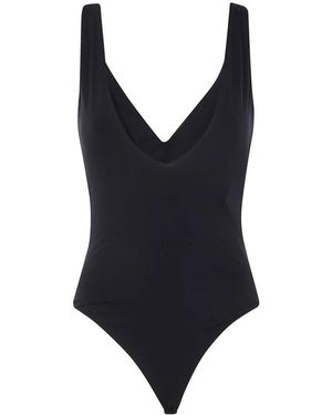 Entire studios Tiefer V-Ausschnitt Einteiliger Badeanzug - Schwarz