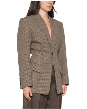 The Seafarer Houndstooth Blazer - Braun