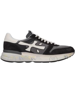 Premiata Schoenen ,Zwart ,Leer Mick 8085 Sneaker