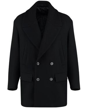 Giorgio Armani Double-Breasted Coats - Black