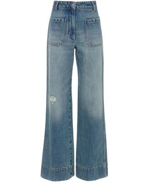 Victoria Beckham Wide Jeans - Blue