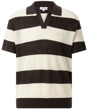 Lacoste Polo Shirt Met V-Hals - Zwart
