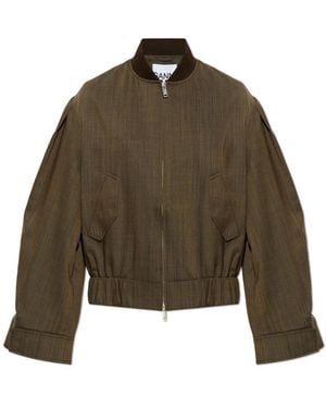 Ganni Jassen ,Groen ,Wol Bomber
