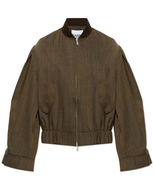 Ganni Jassen ,Groen ,Wol Bomber