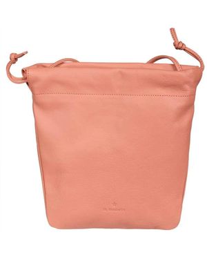 Il Bisonte Tassen ,Roze ,Leer Trekkoord Leren Crossbody Tas
