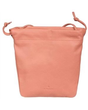 Il Bisonte Tassen ,Roze ,Leer Trekkoord Leren Crossbody Tas