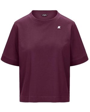 K-Way Tops ,Paars ,Katoen Selune Jersey