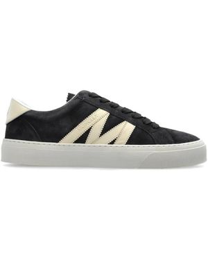 Moncler Monaco Logo Low-Top Sneakers - Blau