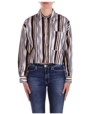 Weekend by Maxmara Mehrfarbiges Hemd Mit Knopfleiste - Blau
