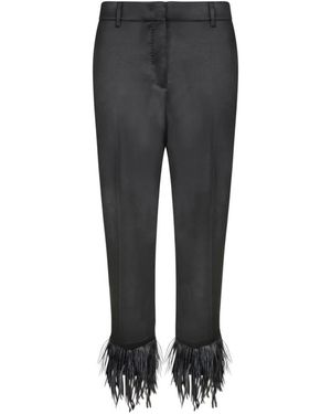 Incotex Broeken ,Zwart ,Katoen Regular Fit Glanzend Flanellen Pantalon - Grijs