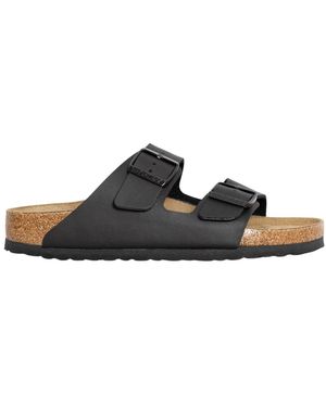 Birkenstock Schoenen ,Zwart ,Arizona Soft Footbed Birkoflor - Bruin