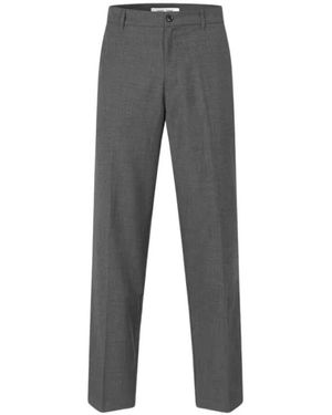 Samsøe & Samsøe Broeken ,Grijs ,Wol Sanoah Broek