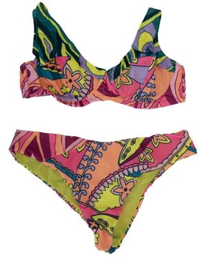 ME FUI Badmode ,Veelkleurig ,Polyester Donna Bikini Hook Style - Rood