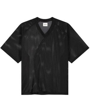 Arte' Multi Mesh Relaxed T-Shirt - Zwart