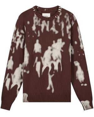 Arte' Round-Neck Knitwear - Brown