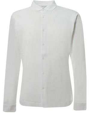 Balmain Overhemden ,Wit ,Katoen Lange Mouwen Katoenen Shirt - Grijs