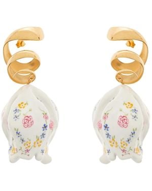 Chloé Accessoires ,Veelkleurig ,Leer Bloomcraft Oorbellen - Metallic