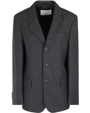 Filippa K Tailored Flannel Blazer - Zwart