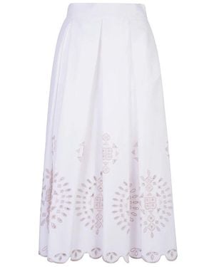 Eleventy Midi Skirts - White