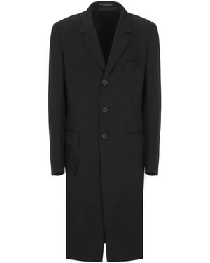 Yohji Yamamoto Single-Breasted Coats - Black