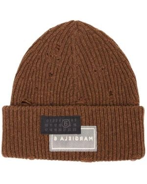 MM6 by Maison Martin Margiela Beanies - Brown