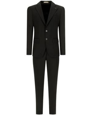 Corneliani Single Breasted Suits - Negro
