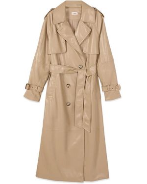 Oltre Jassen ,Polyester Lange Trenchcoat - Naturel