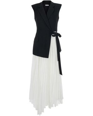 Jonathan Simkhai Kleedjes ,Veelkleurig ,Leer Helena Combo Blazer Jurk - Zwart