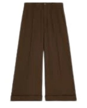 Celine Wide Trousers - Brown