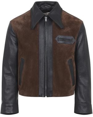 Marni Leather Jackets - Black