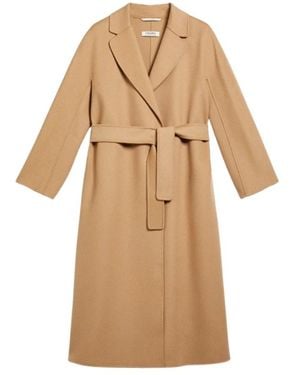 Max Mara Belted Coats - Natural