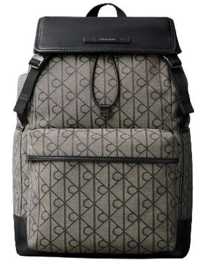 Calvin Klein Emblem Jacquard Rucksack - Grau