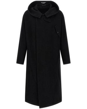 Yohji Yamamoto Double-Breasted Coats - Zwart
