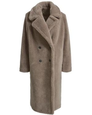 Smith & Soul Teddyfell-Mantel - Braun