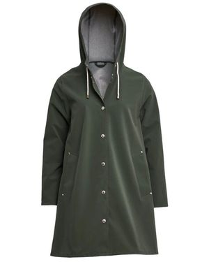 Stutterheim Leichter matter a-linien-regenmantel - Grün