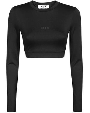 MSGM Long Sleeve Tops - Nero
