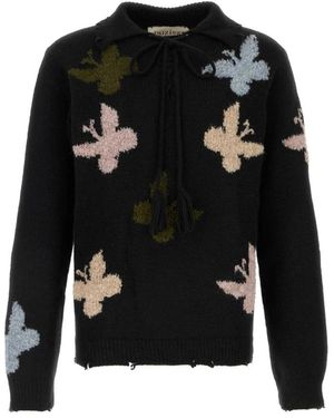 BAZISZT Round-Neck Knitwear - Black