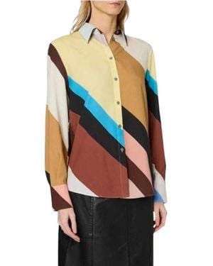 Paul Smith Overhemden ,Veelkleurig ,Swirl Shirt - Zwart