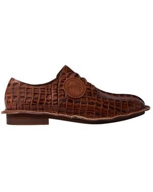 Clarks Derby-Schuhe Aus Krokodilleder - Braun