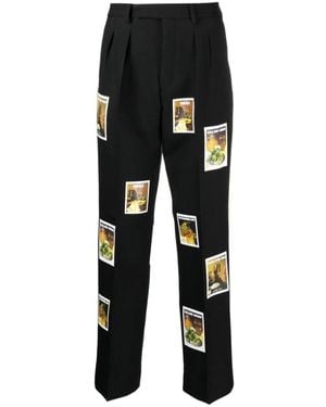 DENIM TEARS Straight Trousers - Black