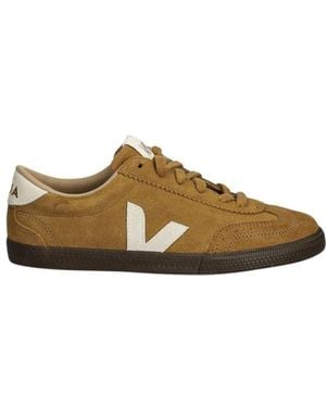 Veja Schoenen ,Bruin ,Leer Volley Suede