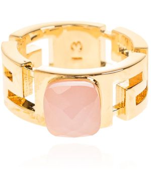 Versace Ring Met Steen - Metallic