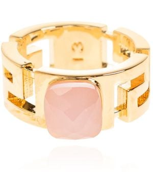 Versace Ring Mit Stein - Mettallic