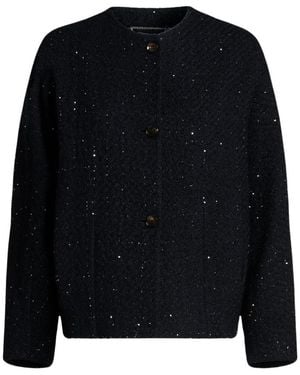 Kiton Tailored Wool And Silk Jacket - Schwarz