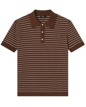 A.P.C. Polo Shirts - Brown