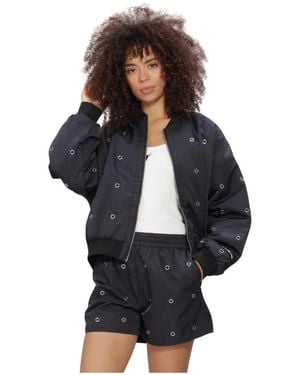Alix The Label Eyelet Bomber - Blau
